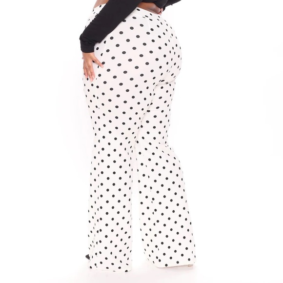 Victoria High Waisted Dress Pant Polka Dot - Ivory/combo - Picture 2 of 3